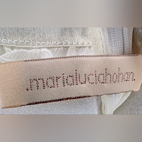 Maria Lucia Hohan Adah  Tehno Satin Silk Ruched Mermaid Midi Dress Gown in White - Picture 8 of 9